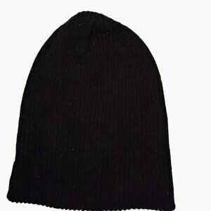 Jiberish Its A Cold World Beanie Hat Black Knit Ski Cap Snowboard Youth